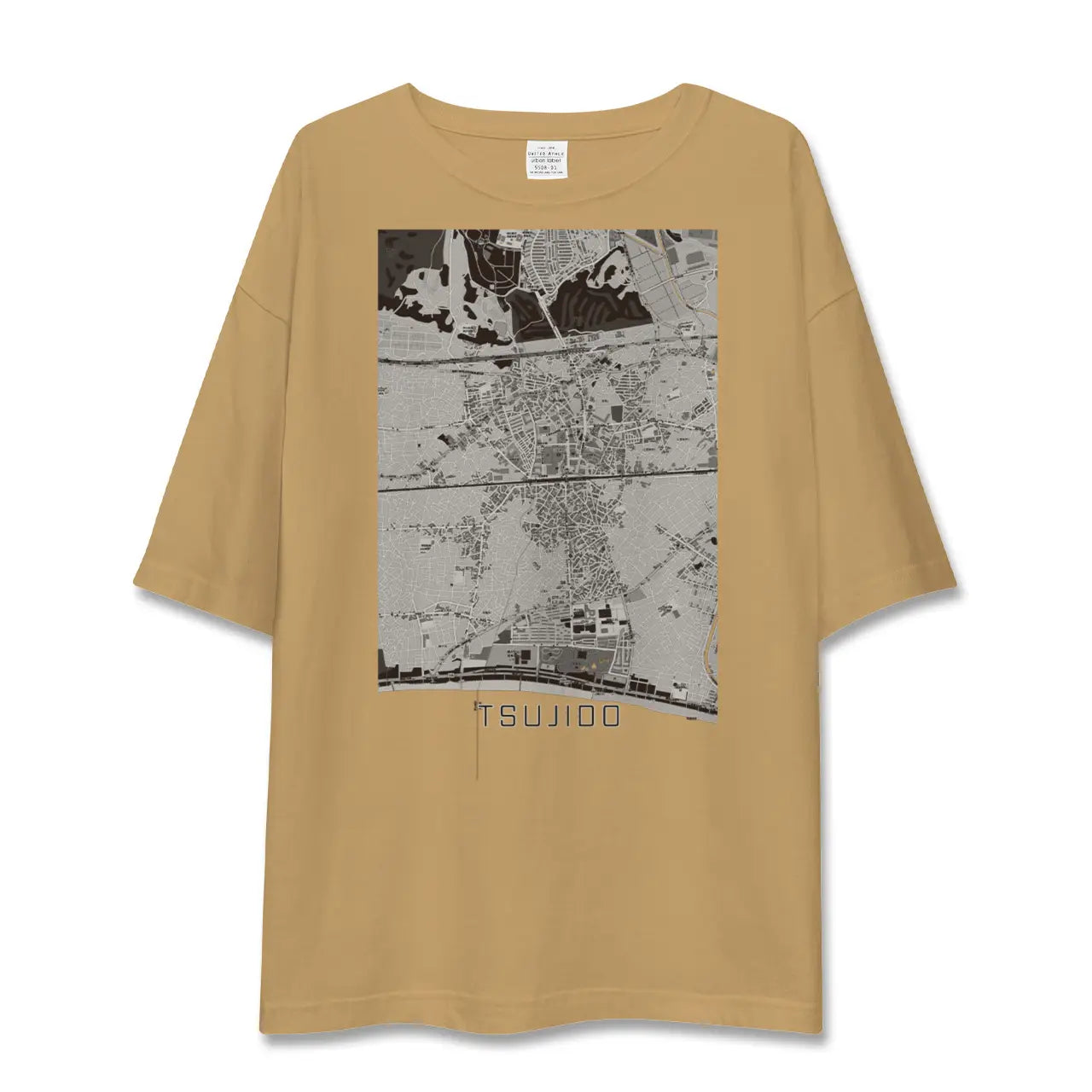 【辻堂(神奈川県)】地図柄ビッグシルエットTシャツ