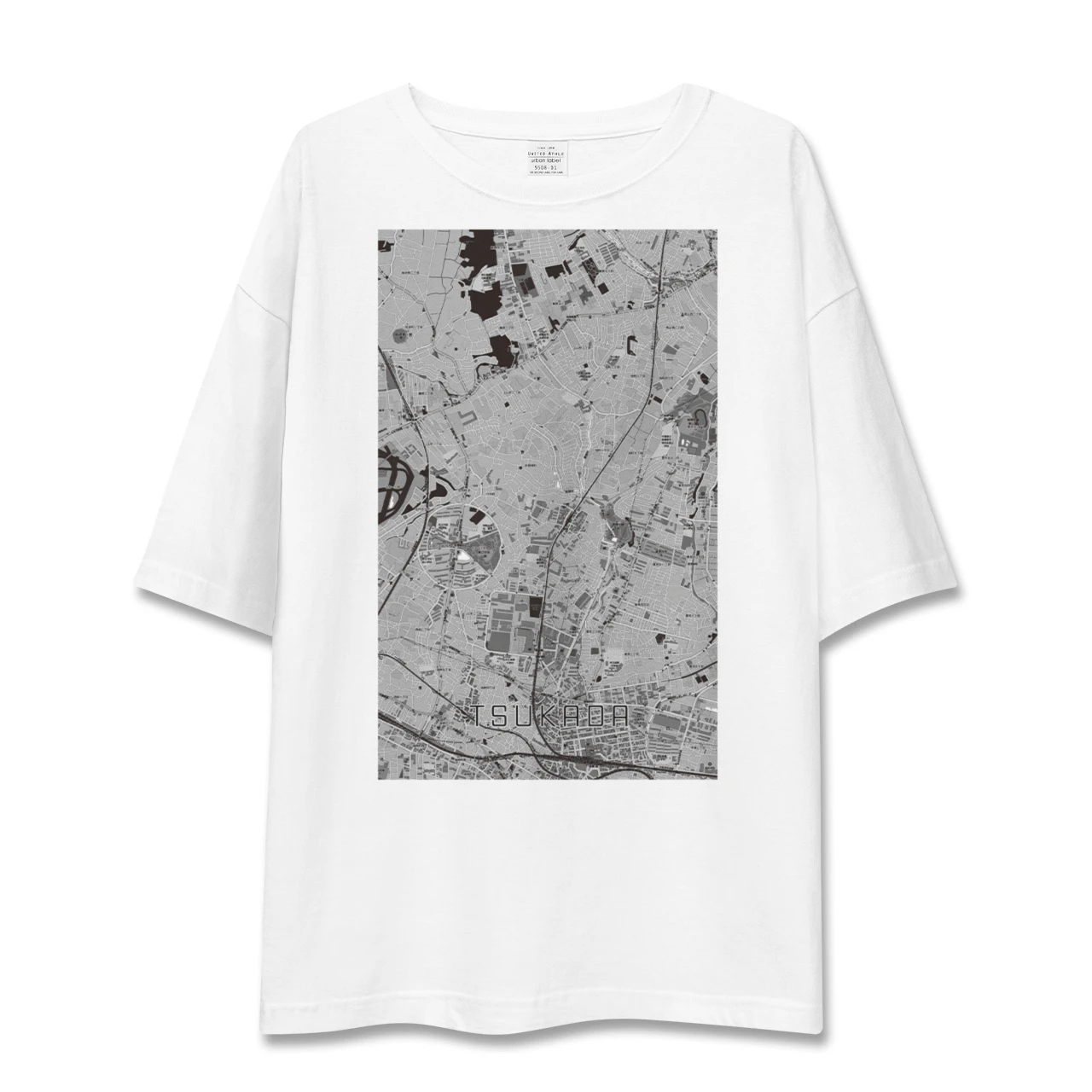 【塚田(千葉県)】地図柄ビッグシルエットTシャツ