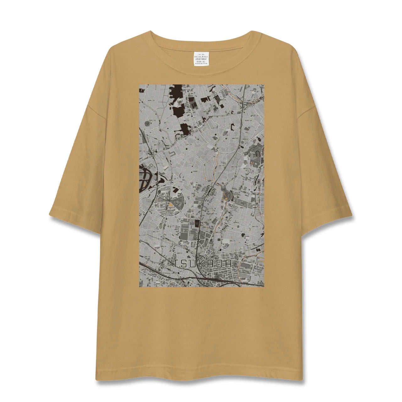 【塚田(千葉県)】地図柄ビッグシルエットTシャツ