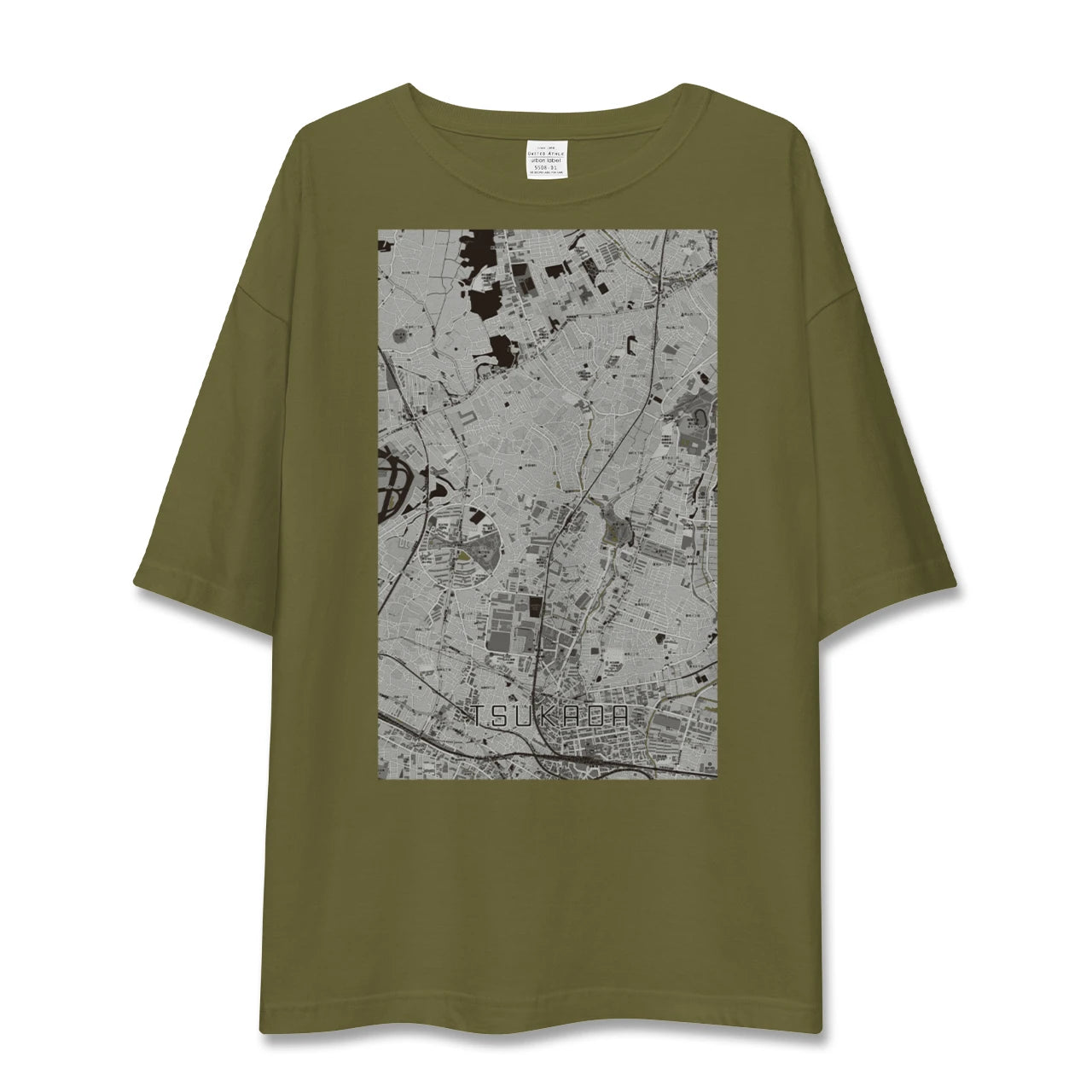 【塚田(千葉県)】地図柄ビッグシルエットTシャツ