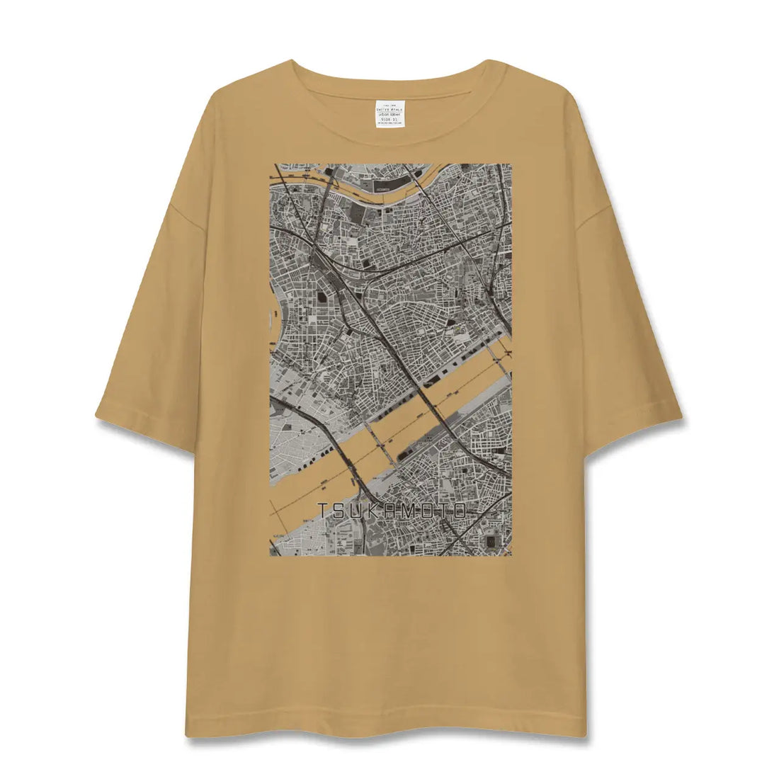 【塚本(大阪府)】地図柄ビッグシルエットTシャツ