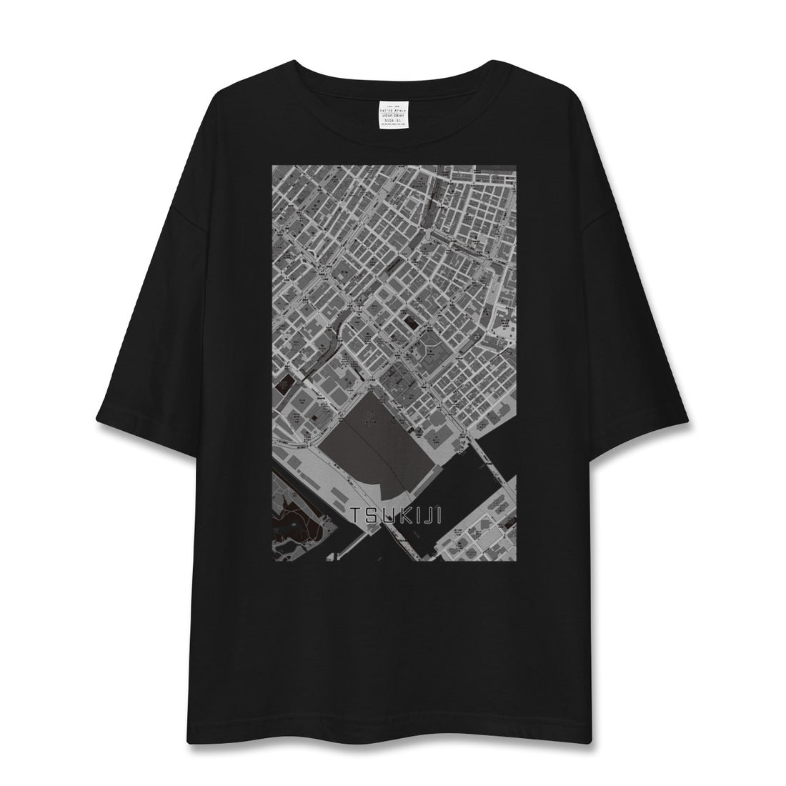 【築地(東京都)】地図柄ビッグシルエットTシャツ
