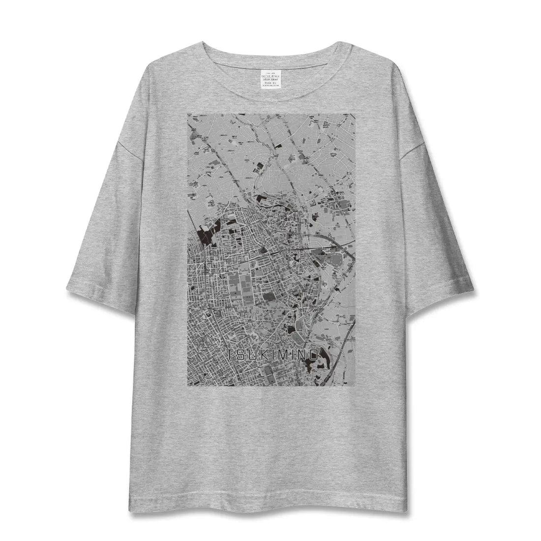 【つきみ野(神奈川県)】地図柄ビッグシルエットTシャツ