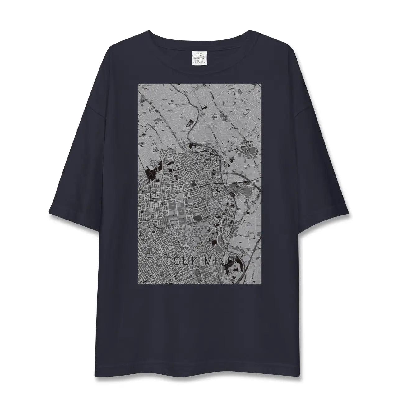 【つきみ野(神奈川県)】地図柄ビッグシルエットTシャツ