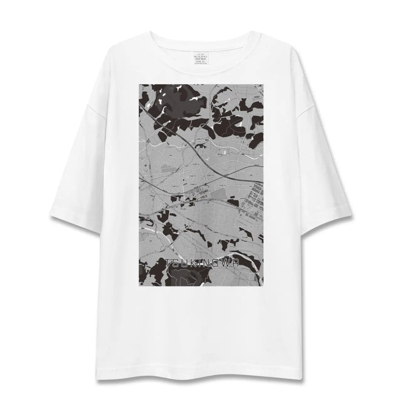 【つきのわ(埼玉県)】地図柄ビッグシルエットTシャツ
