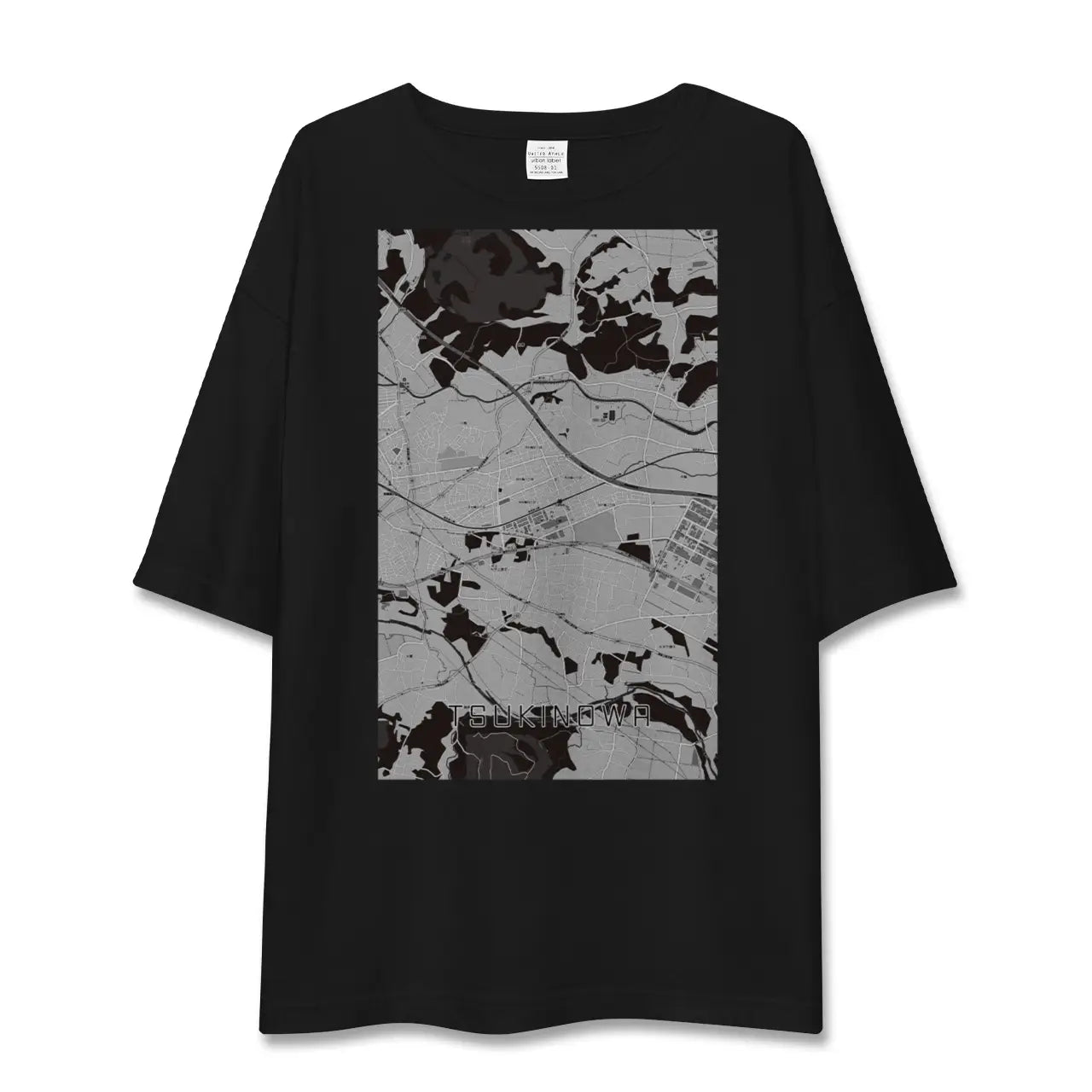 【つきのわ(埼玉県)】地図柄ビッグシルエットTシャツ