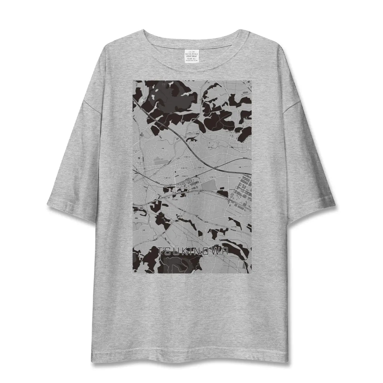 【つきのわ(埼玉県)】地図柄ビッグシルエットTシャツ