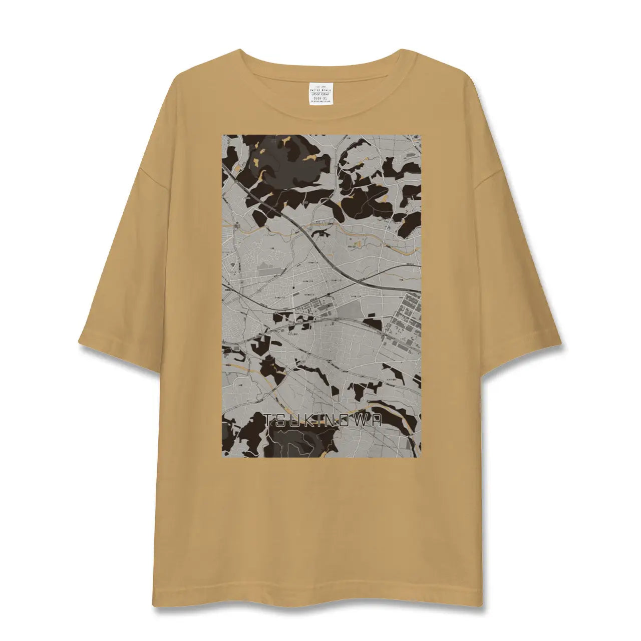 【つきのわ(埼玉県)】地図柄ビッグシルエットTシャツ