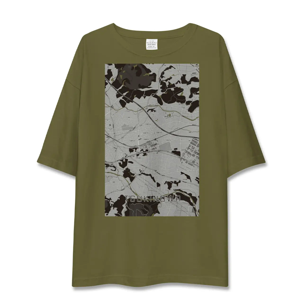 【つきのわ(埼玉県)】地図柄ビッグシルエットTシャツ