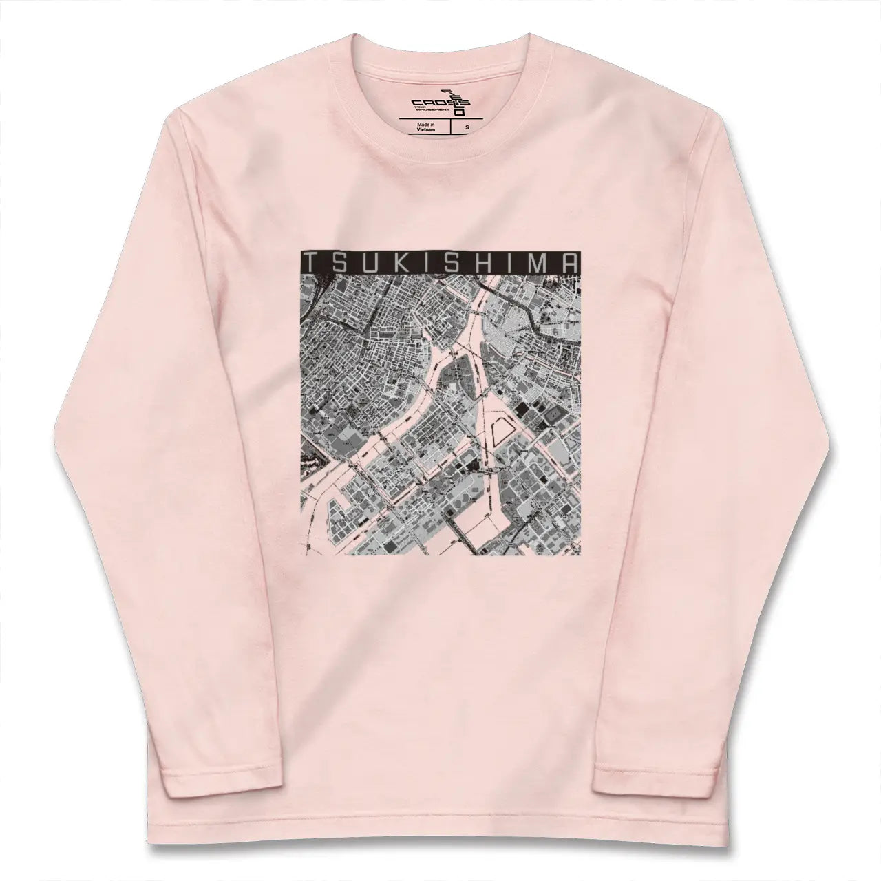 【月島(東京都)】地図柄ロングスリーブTシャツ