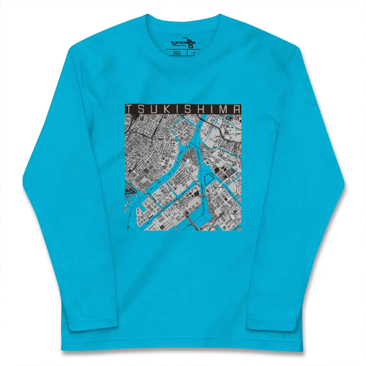 【月島(東京都)】地図柄ロングスリーブTシャツ