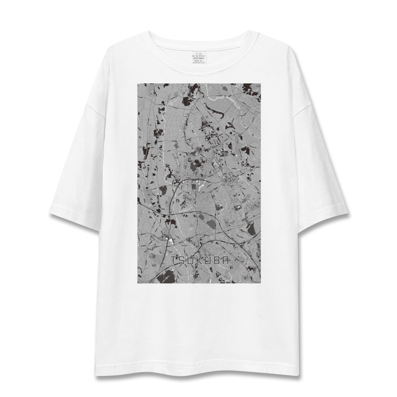 【つくば(茨城県)】地図柄ビッグシルエットTシャツ