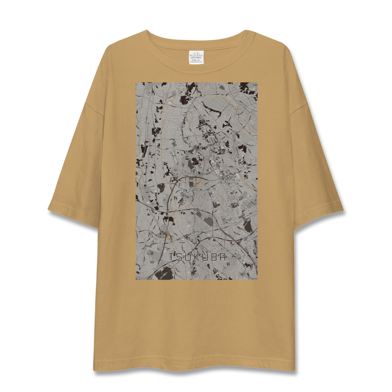【つくば(茨城県)】地図柄ビッグシルエットTシャツ