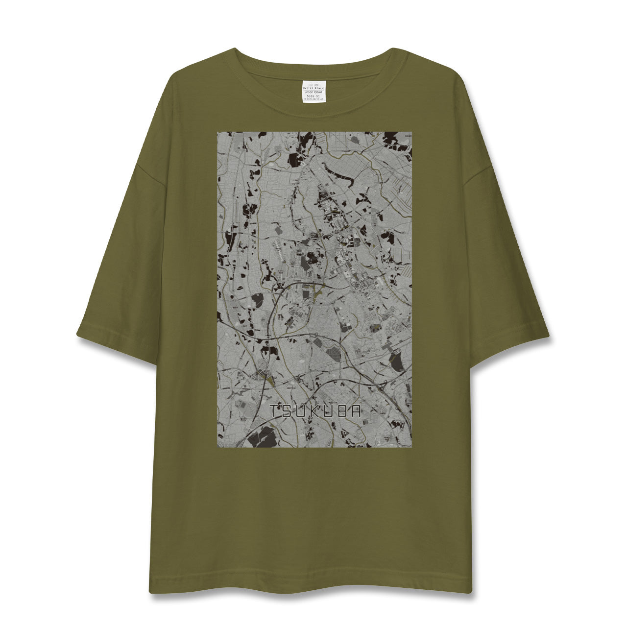 【つくば(茨城県)】地図柄ビッグシルエットTシャツ