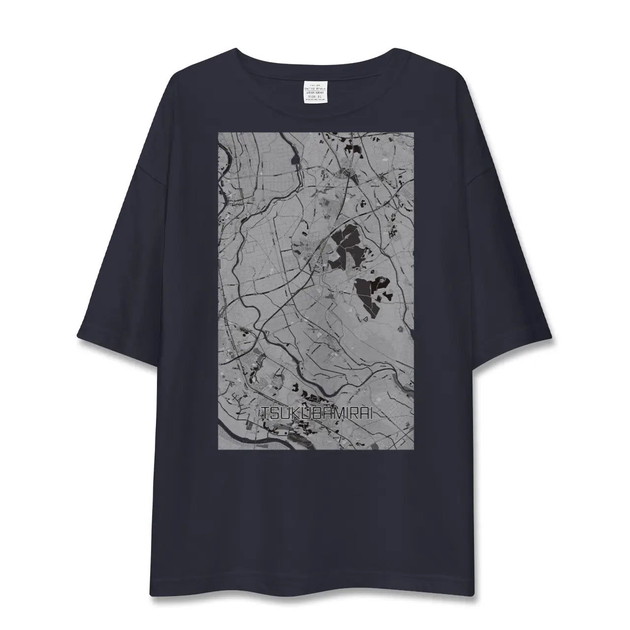【つくばみらい(茨城県)】地図柄ビッグシルエットTシャツ