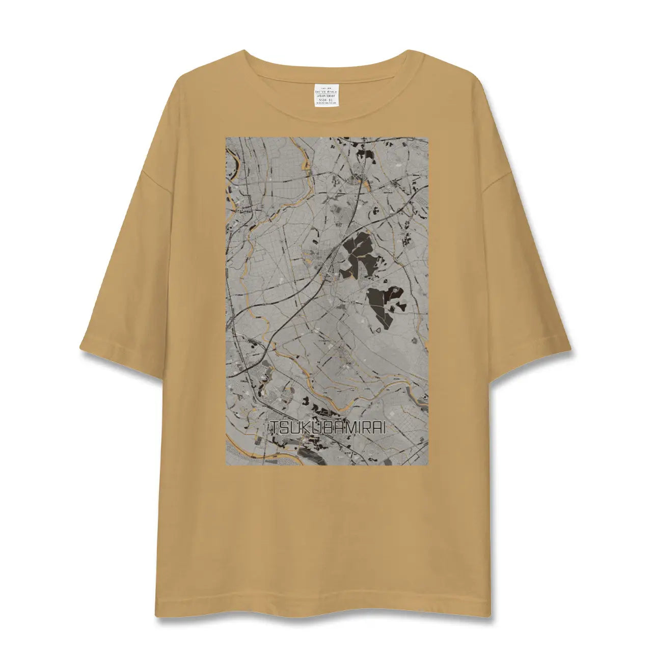 【つくばみらい(茨城県)】地図柄ビッグシルエットTシャツ