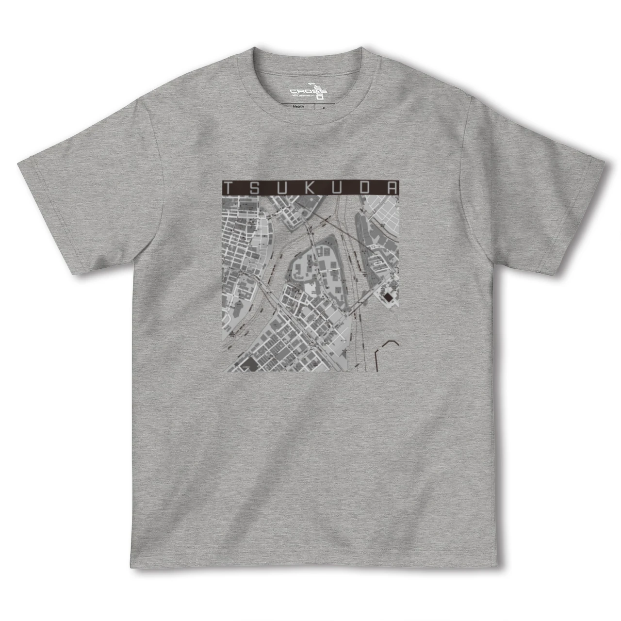 【佃(東京都)】地図柄ヘビーウェイトTシャツ
