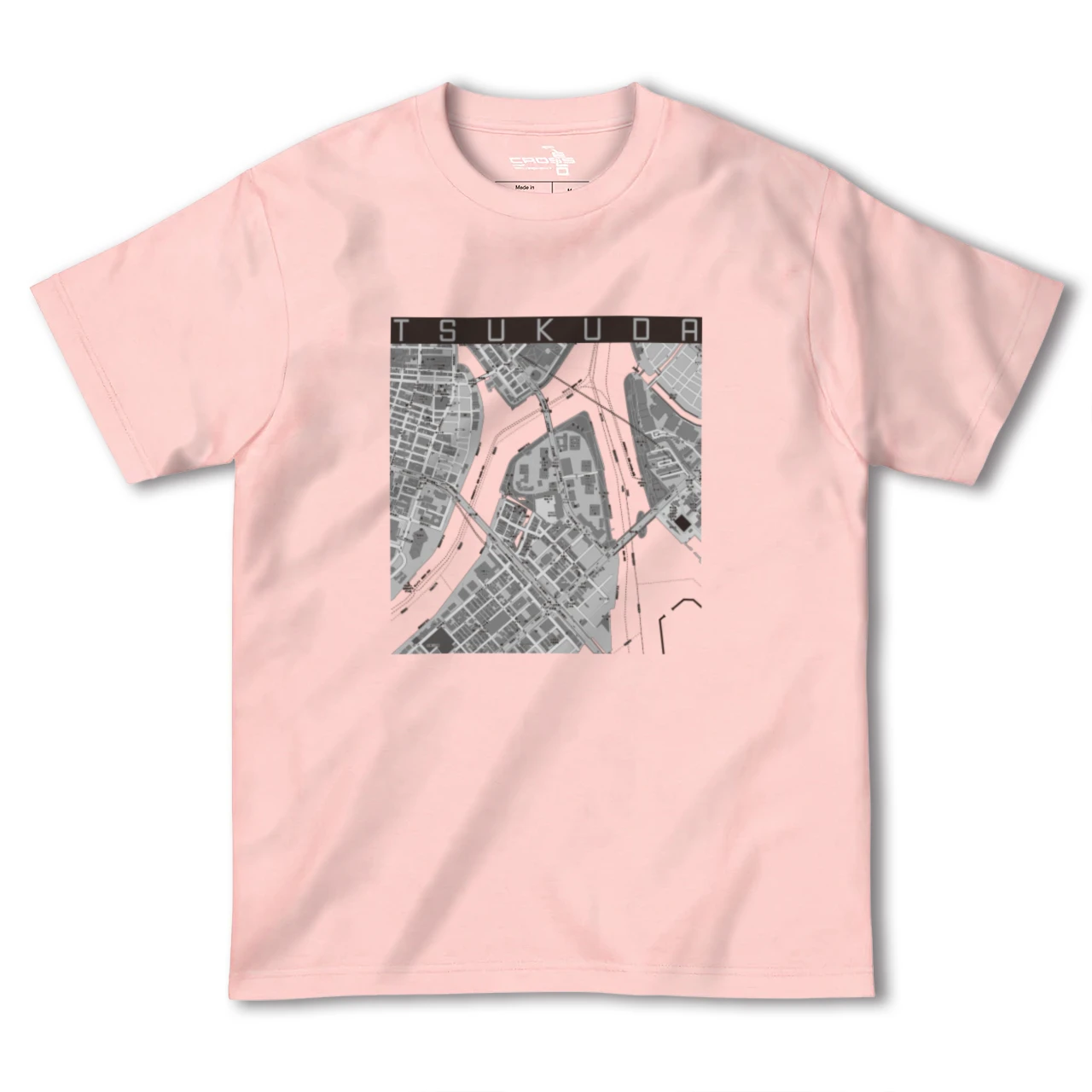 【佃(東京都)】地図柄ヘビーウェイトTシャツ
