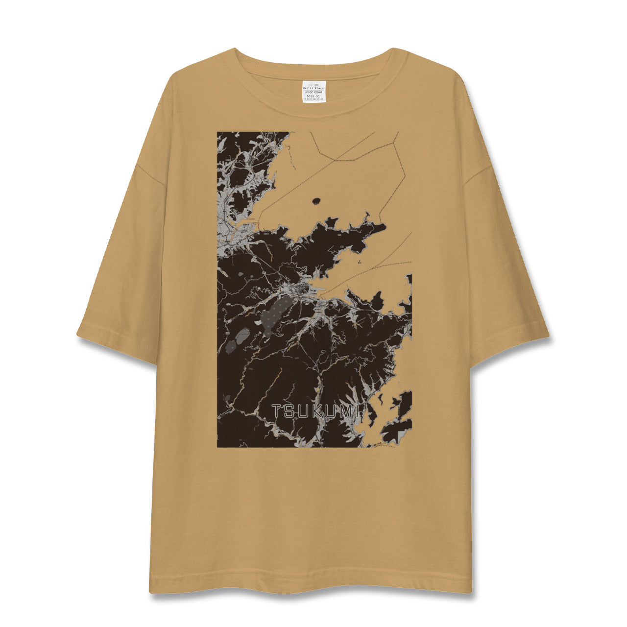 【津久見(大分県)】地図柄ビッグシルエットTシャツ