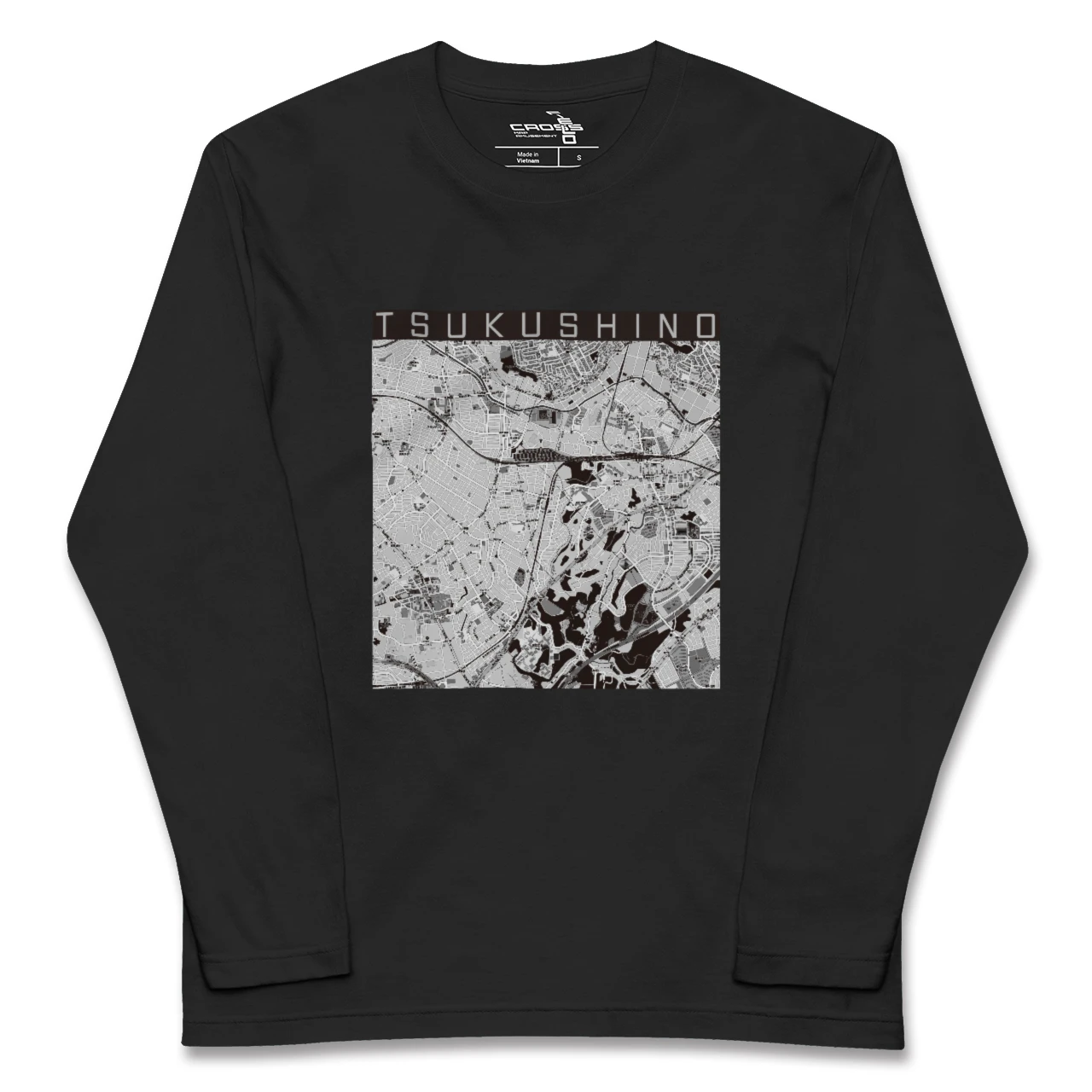 【つくし野(東京都)】地図柄ロングスリーブTシャツ