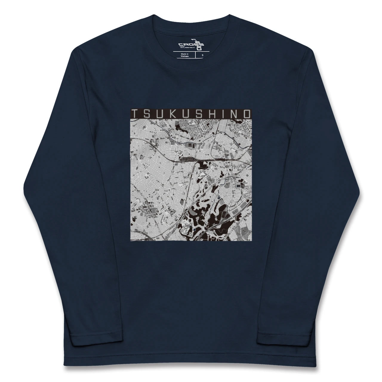 【つくし野(東京都)】地図柄ロングスリーブTシャツ