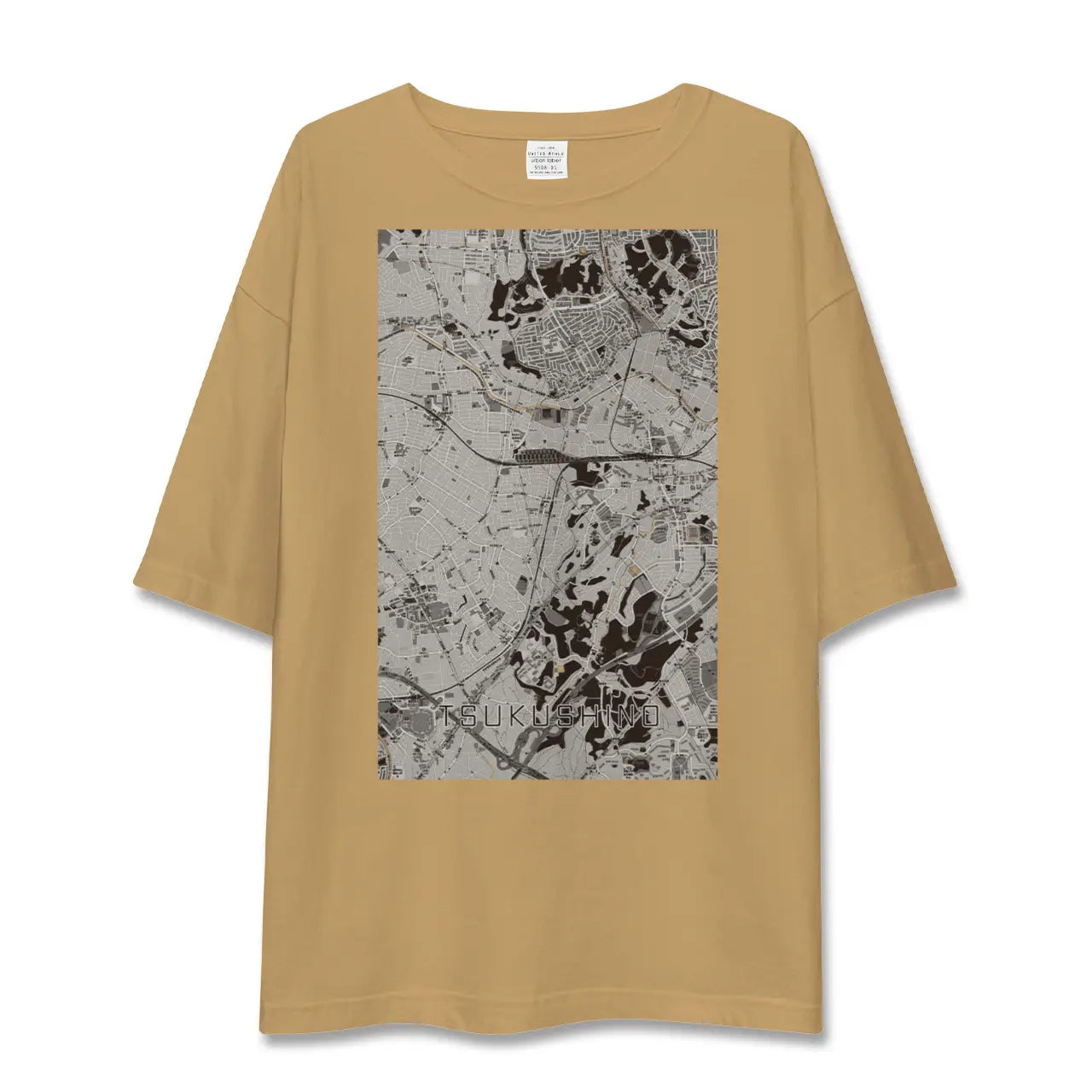 【つくし野(東京都)】地図柄ビッグシルエットTシャツ