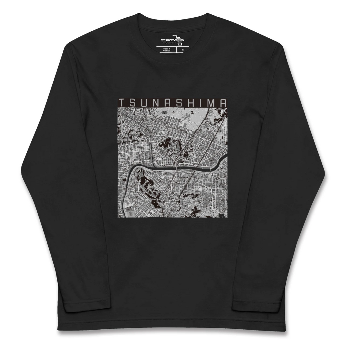 【綱島(神奈川県)】地図柄ロングスリーブTシャツ