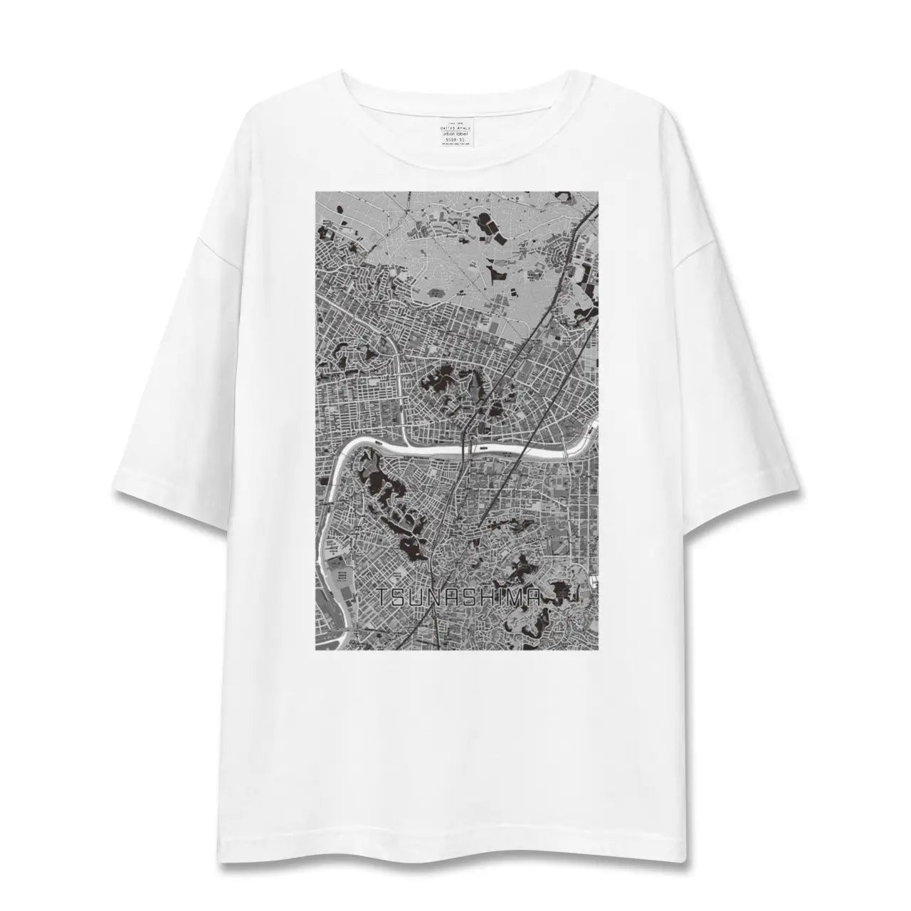 【綱島(神奈川県)】地図柄ビッグシルエットTシャツ