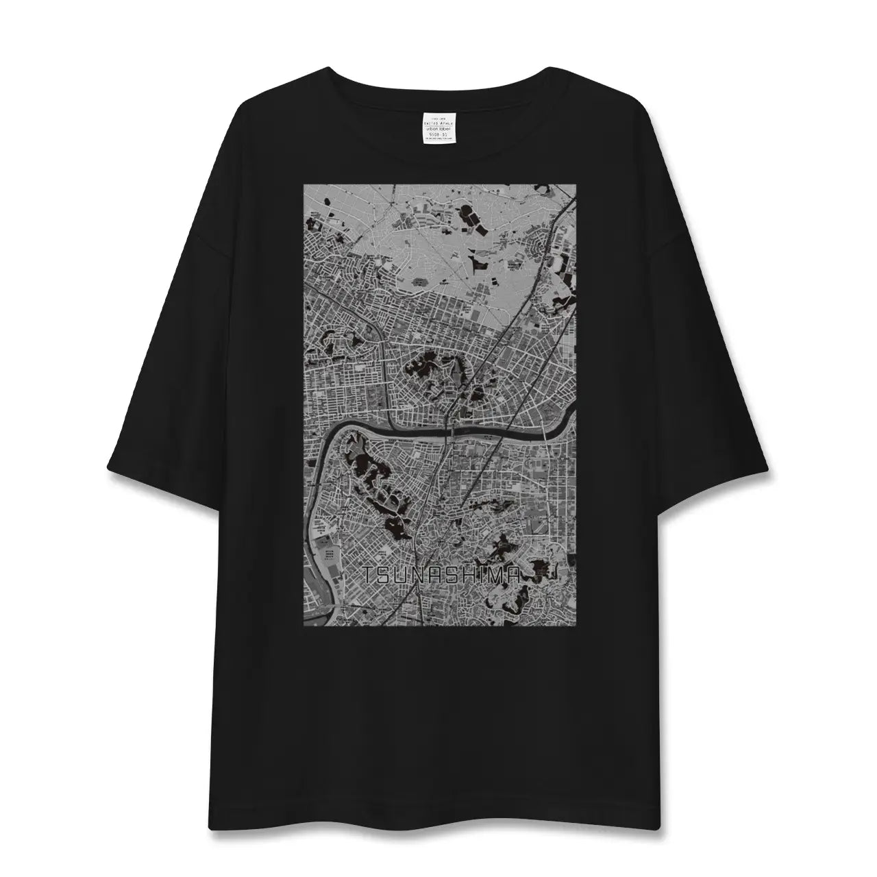 【綱島(神奈川県)】地図柄ビッグシルエットTシャツ