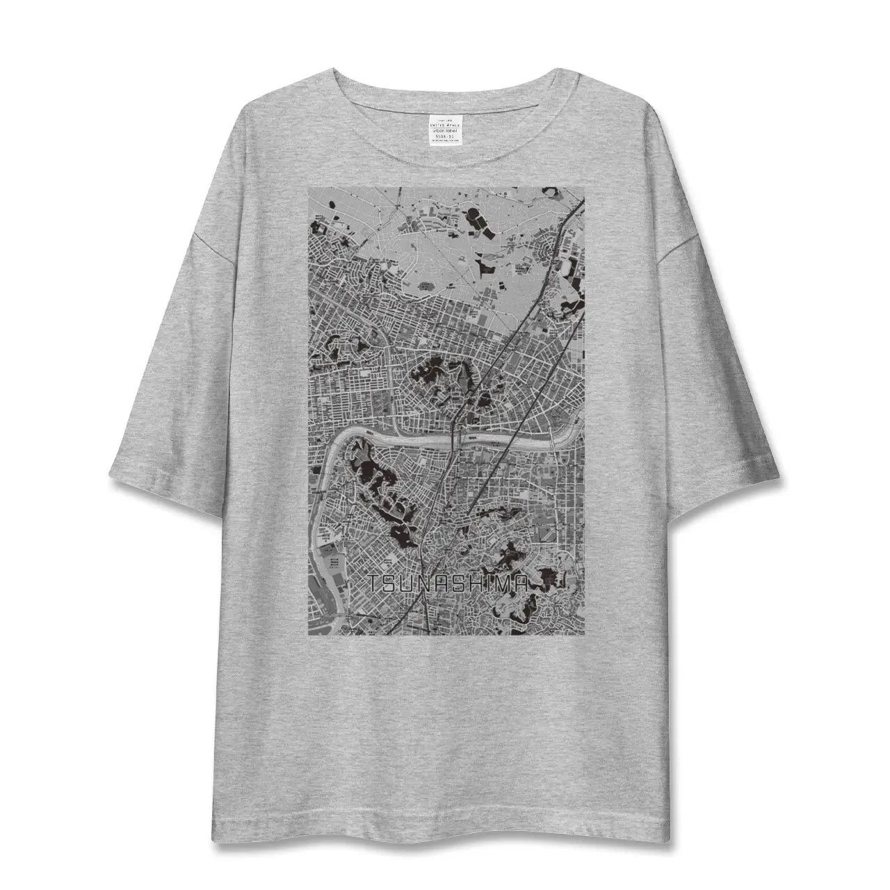 【綱島(神奈川県)】地図柄ビッグシルエットTシャツ
