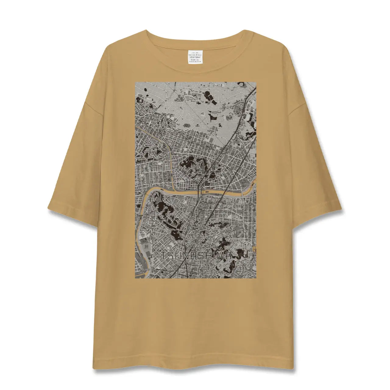 【綱島(神奈川県)】地図柄ビッグシルエットTシャツ