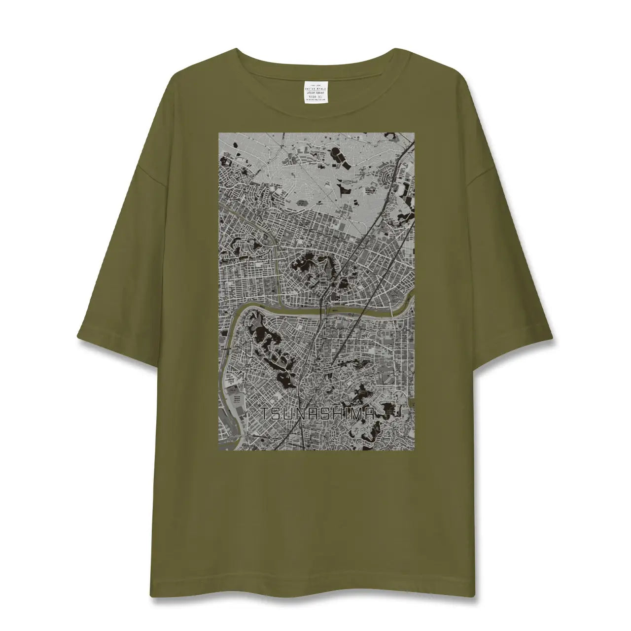 【綱島(神奈川県)】地図柄ビッグシルエットTシャツ