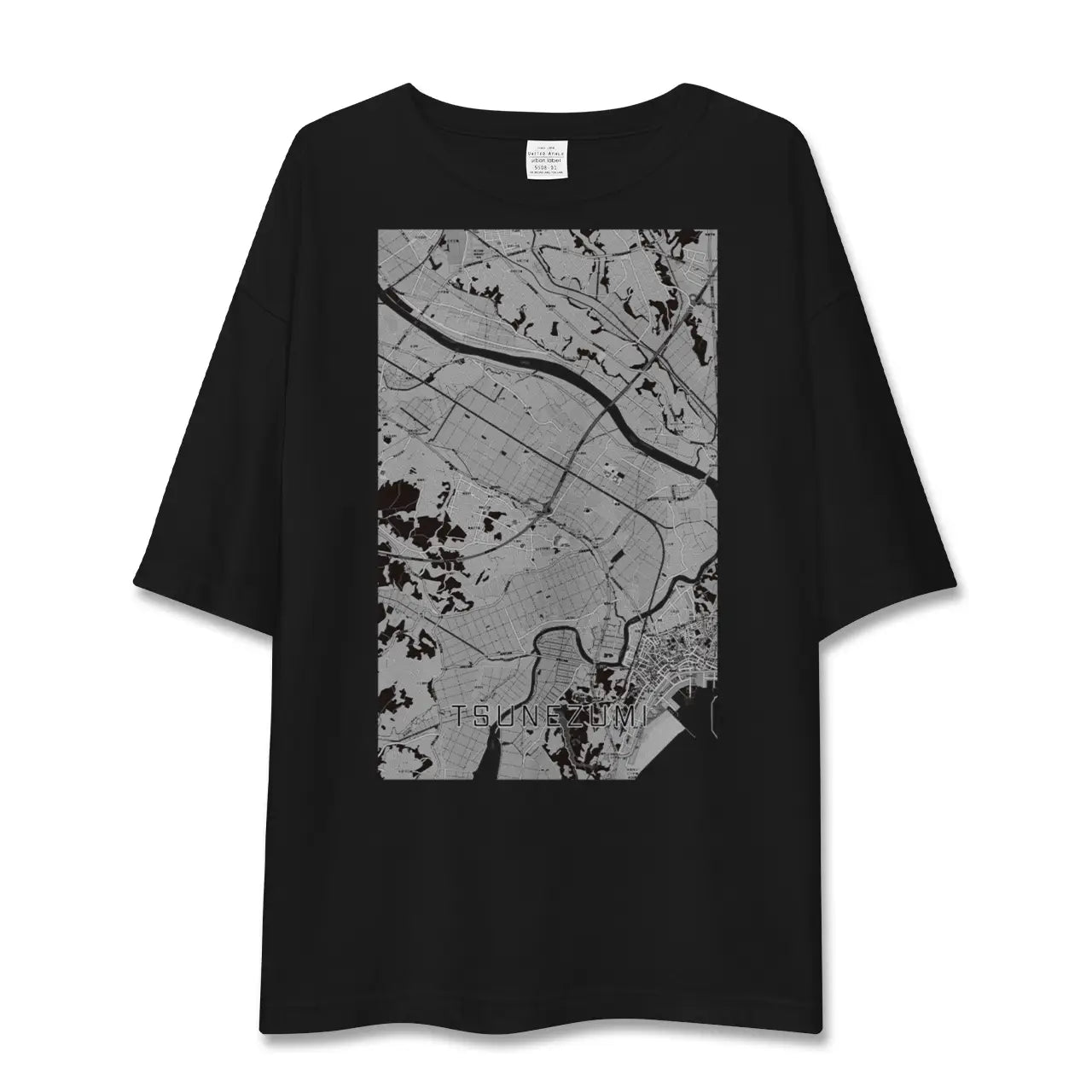 【常澄(茨城県)】地図柄ビッグシルエットTシャツ