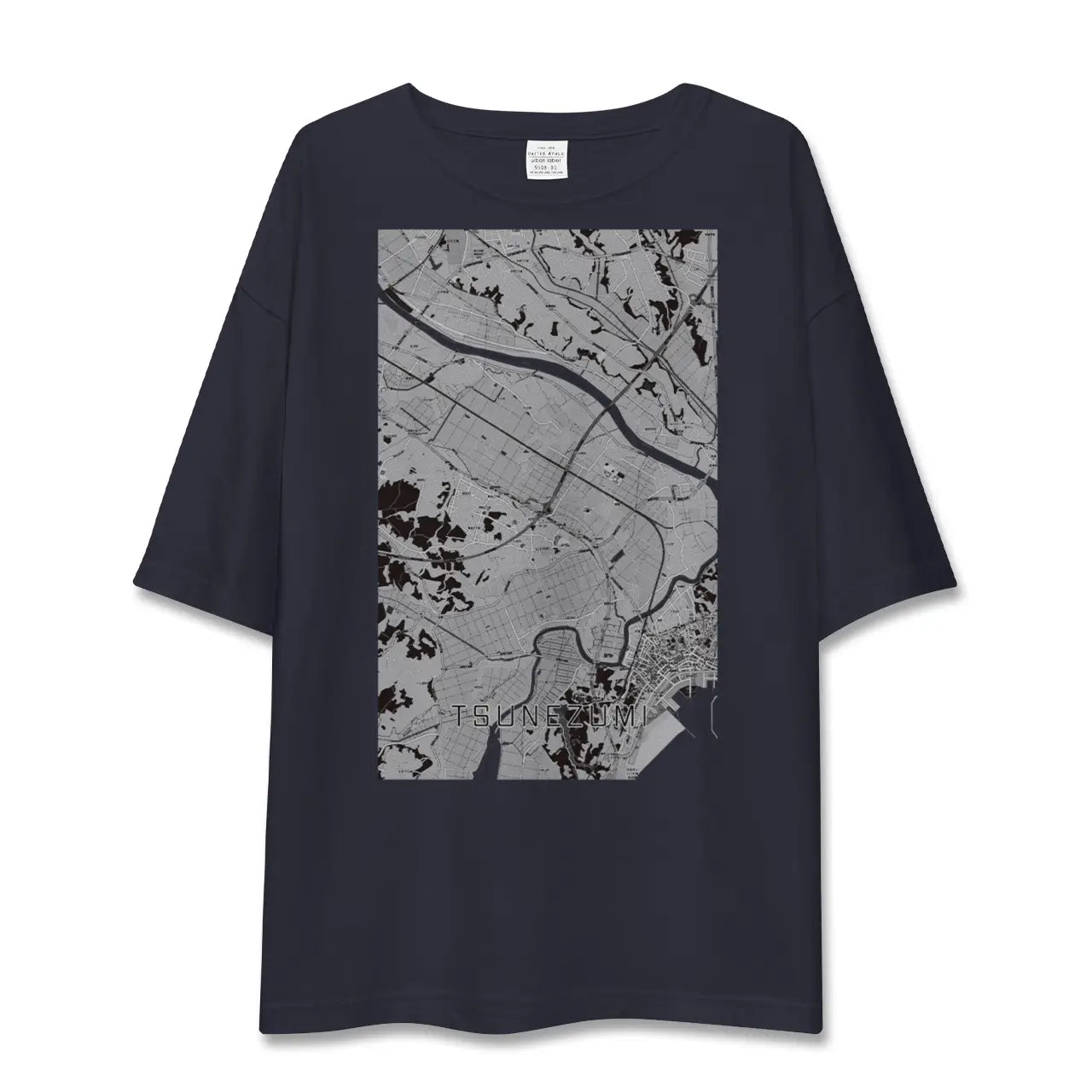 【常澄(茨城県)】地図柄ビッグシルエットTシャツ