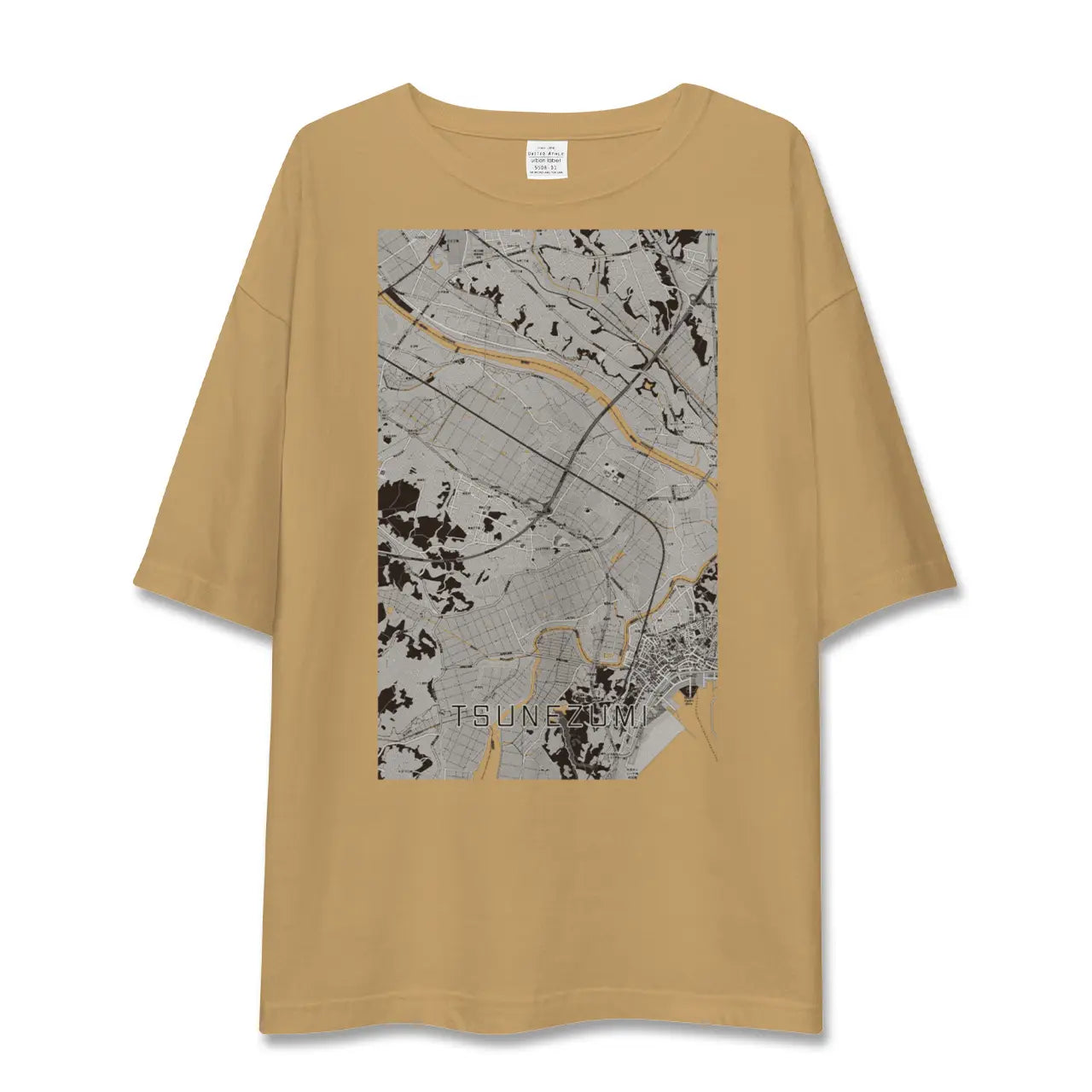【常澄(茨城県)】地図柄ビッグシルエットTシャツ