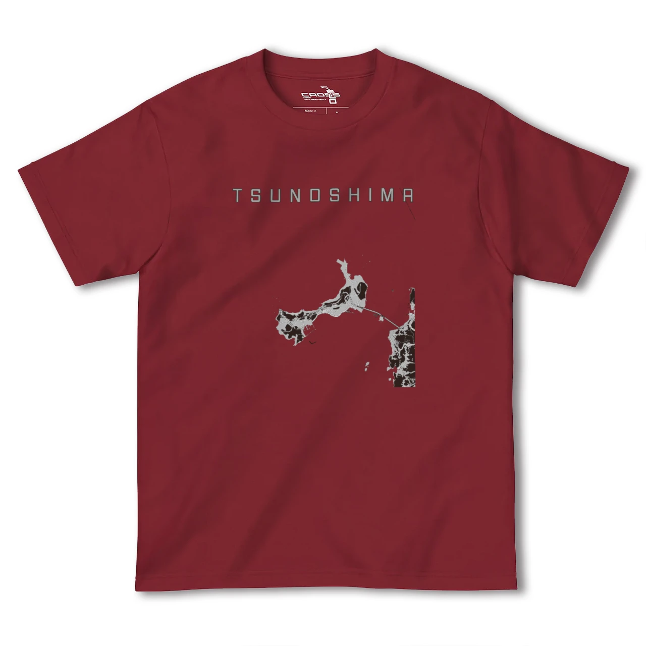 【角島(山口県)】地図柄ヘビーウェイトTシャツ
