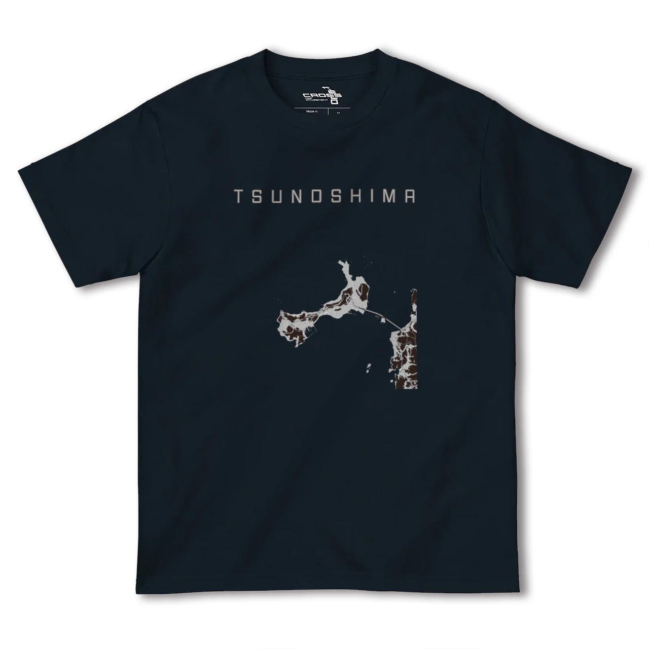 【角島(山口県)】地図柄ヘビーウェイトTシャツ