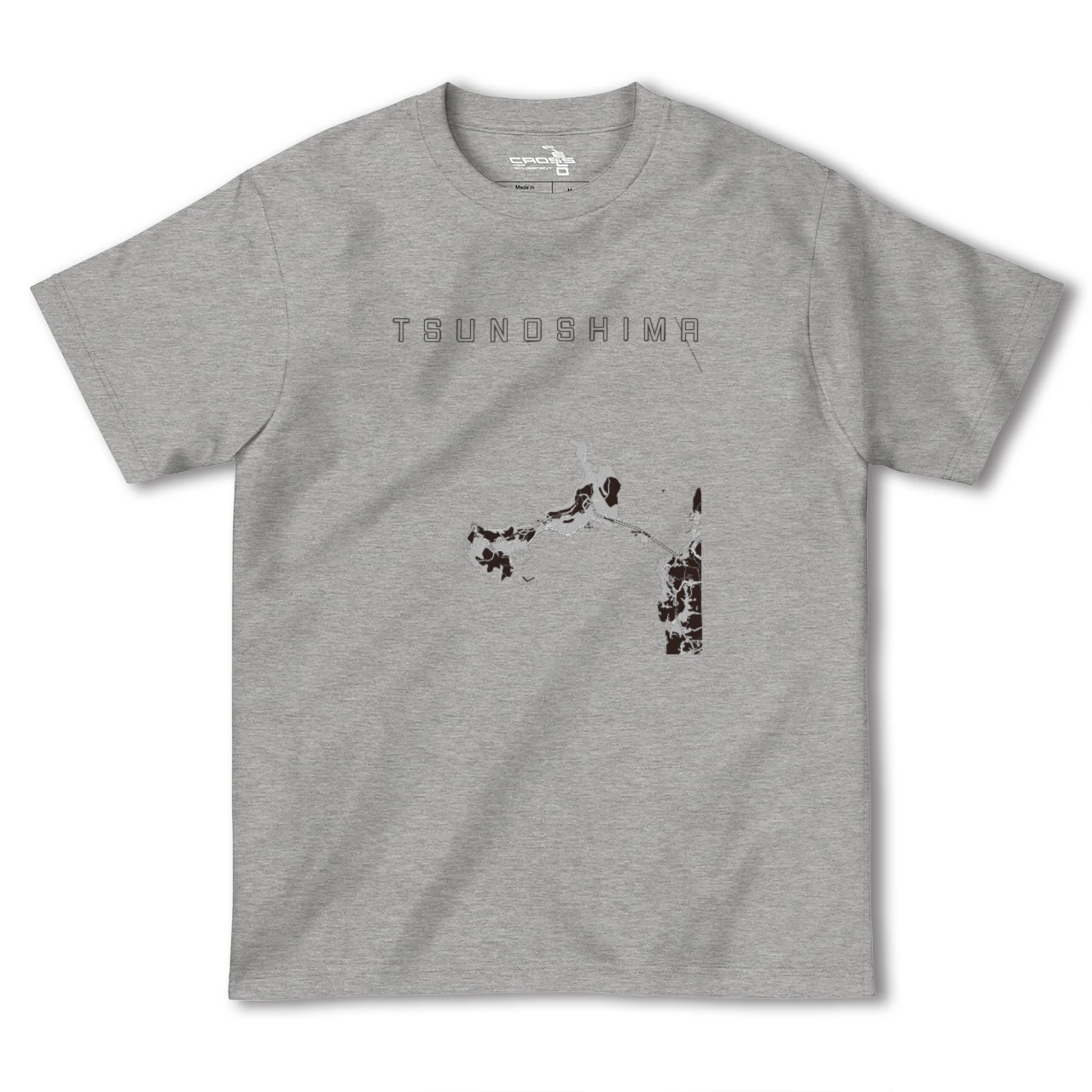 【角島(山口県)】地図柄ヘビーウェイトTシャツ