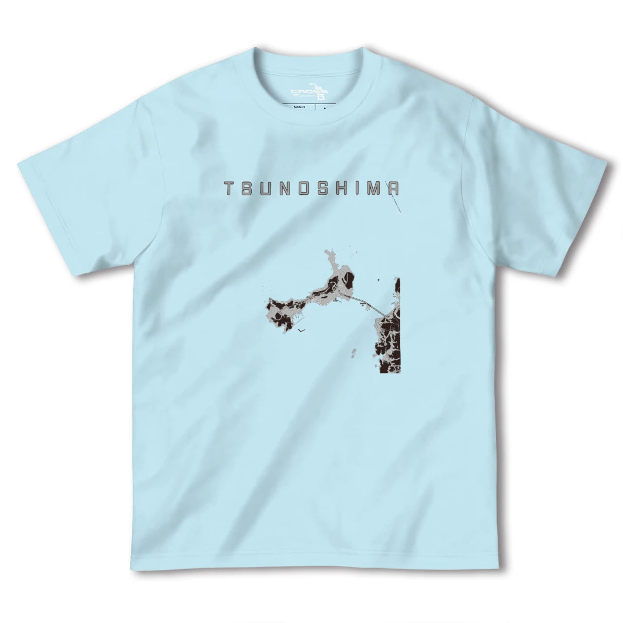 【角島(山口県)】地図柄ヘビーウェイトTシャツ