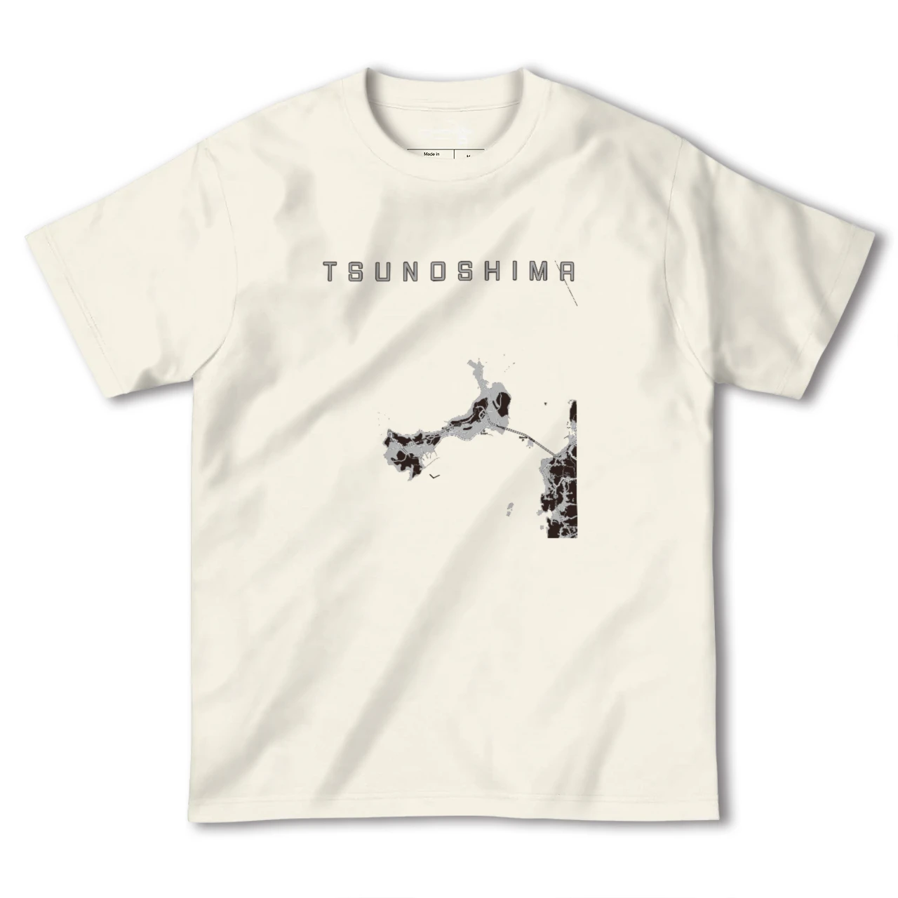 【角島(山口県)】地図柄ヘビーウェイトTシャツ