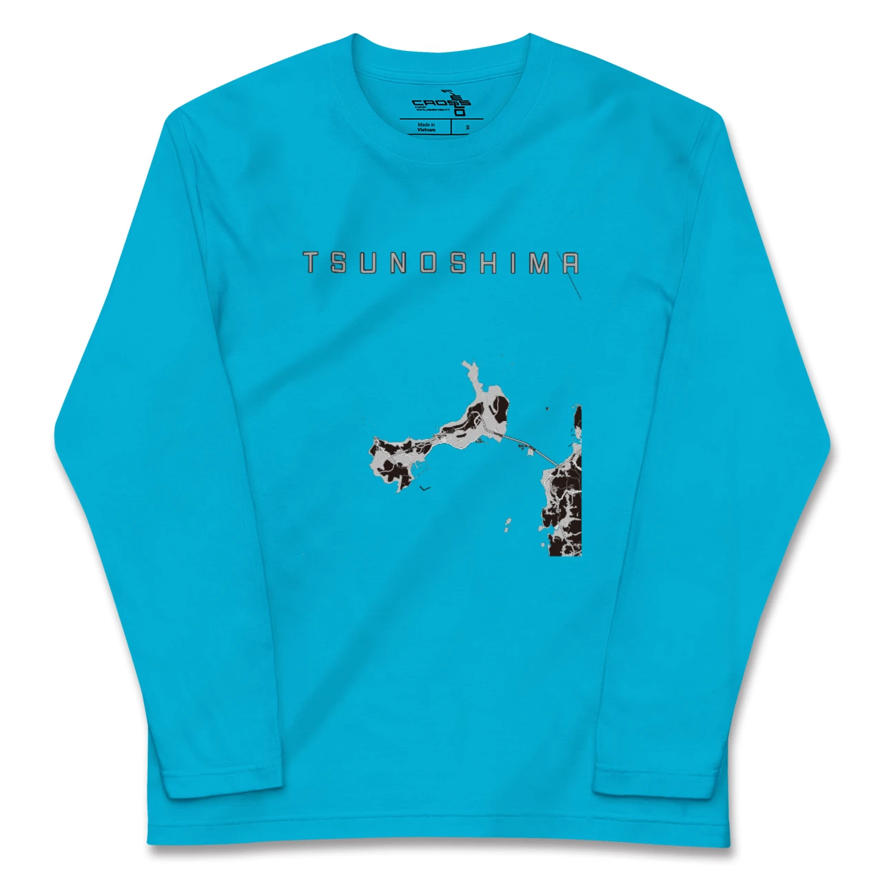 【角島(山口県)】地図柄ロングスリーブTシャツ