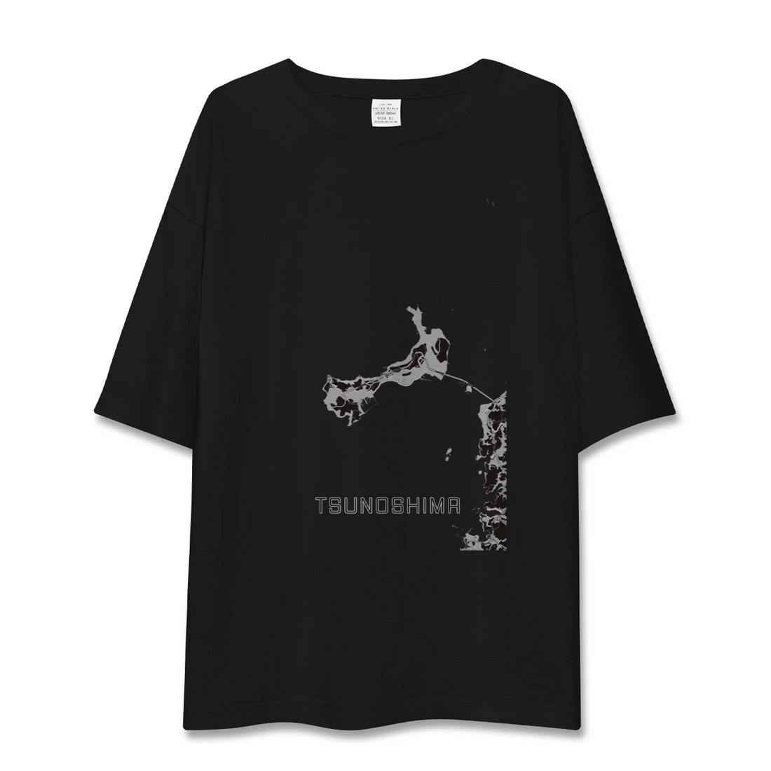 【角島(山口県)】地図柄ビッグシルエットTシャツ