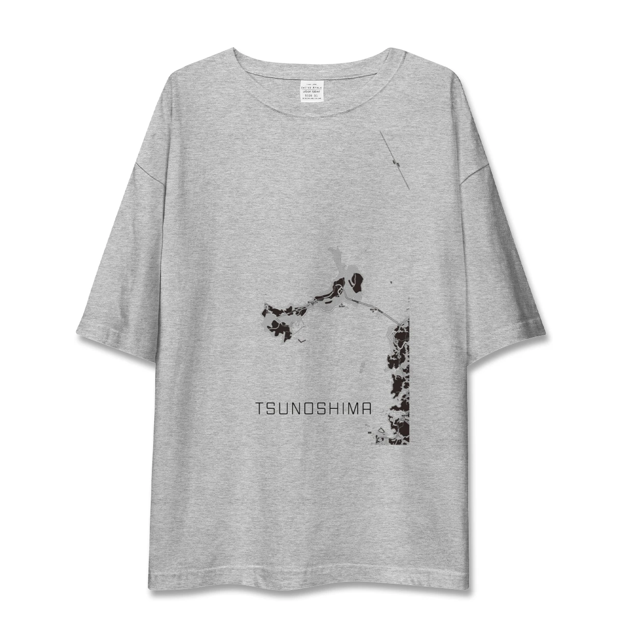 【角島(山口県)】地図柄ビッグシルエットTシャツ