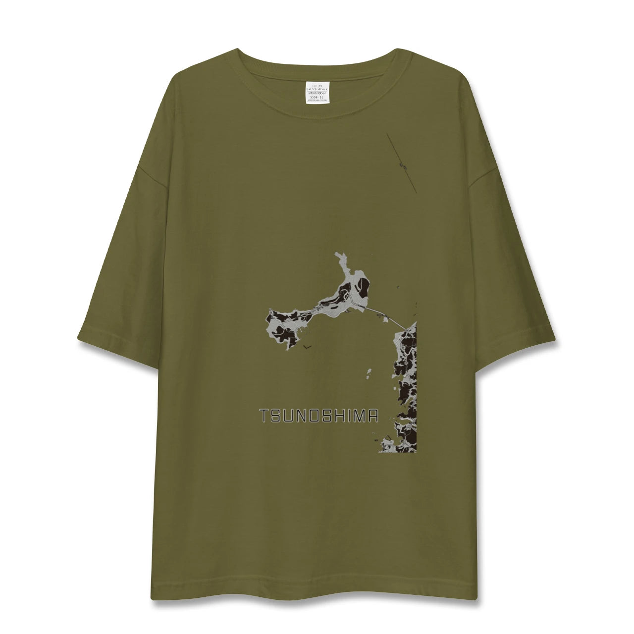 【角島(山口県)】地図柄ビッグシルエットTシャツ