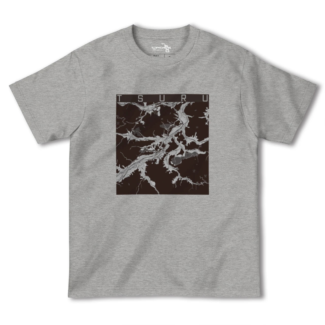 【都留(山梨県)】地図柄ヘビーウェイトTシャツ