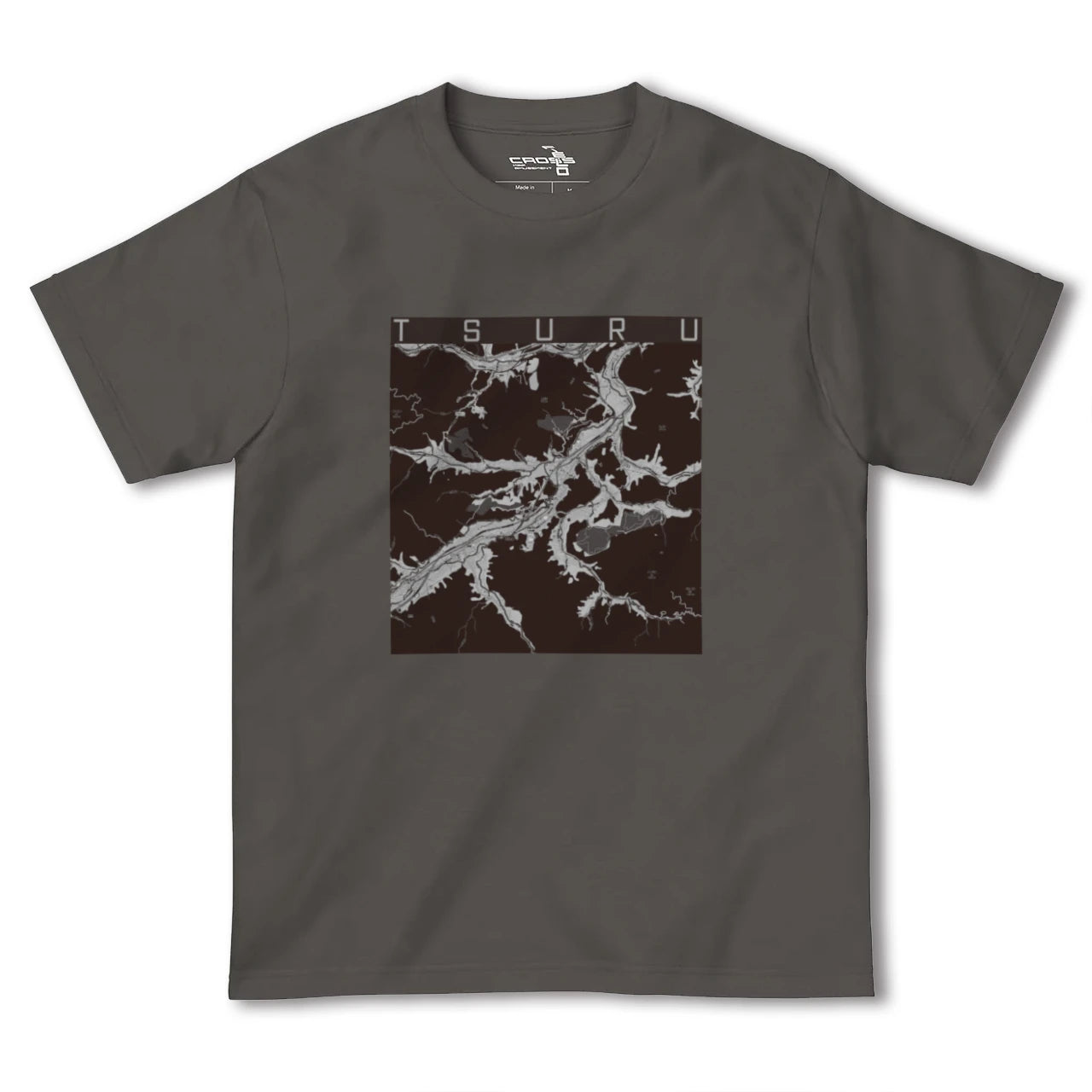 【都留(山梨県)】地図柄ヘビーウェイトTシャツ