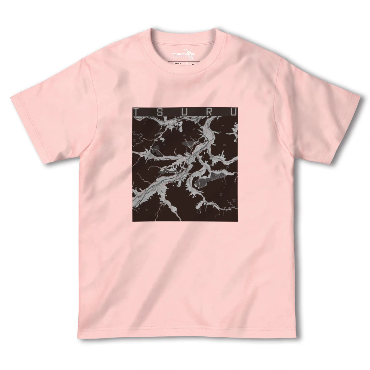 【都留(山梨県)】地図柄ヘビーウェイトTシャツ
