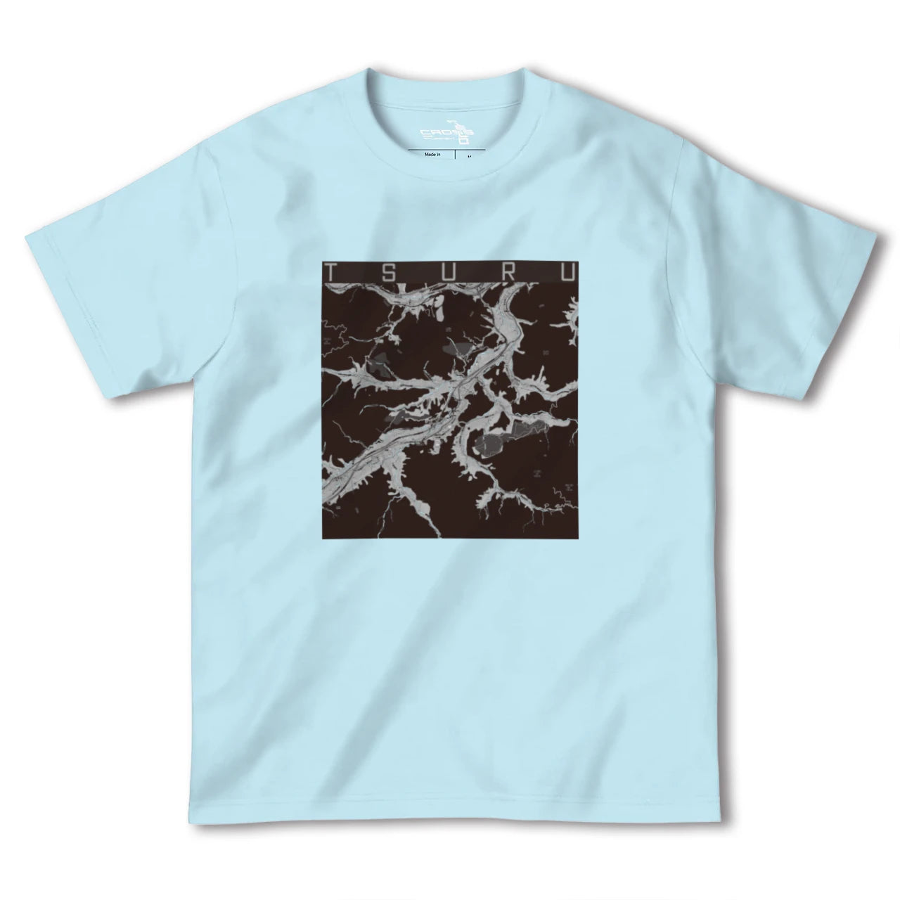 【都留(山梨県)】地図柄ヘビーウェイトTシャツ