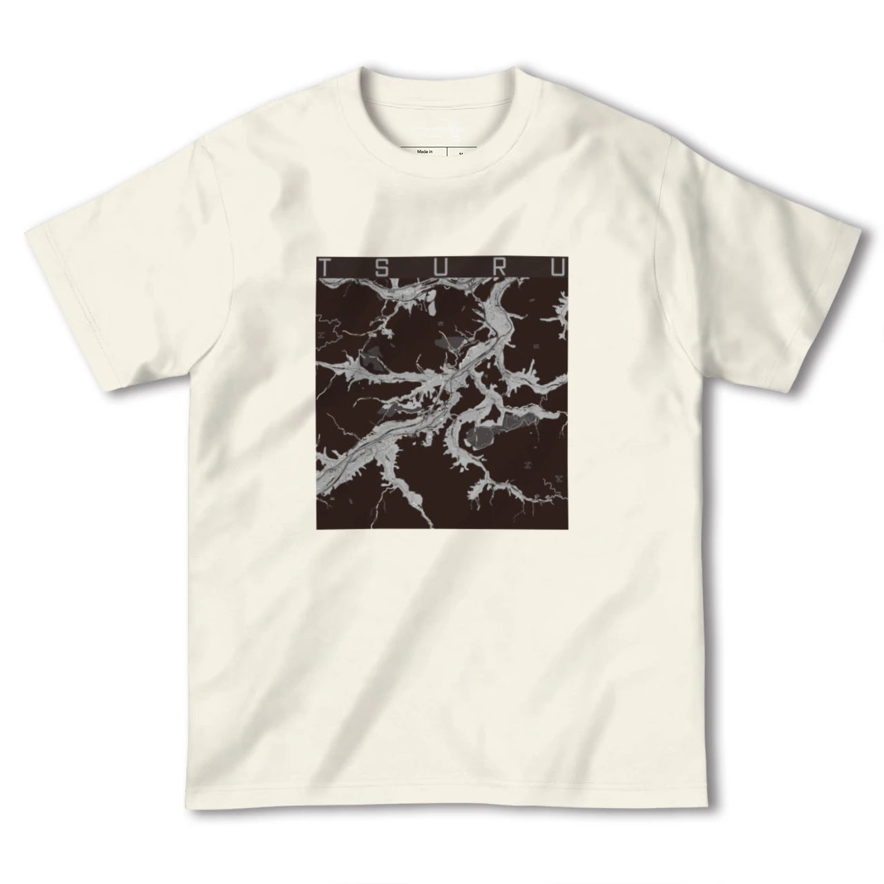 【都留(山梨県)】地図柄ヘビーウェイトTシャツ