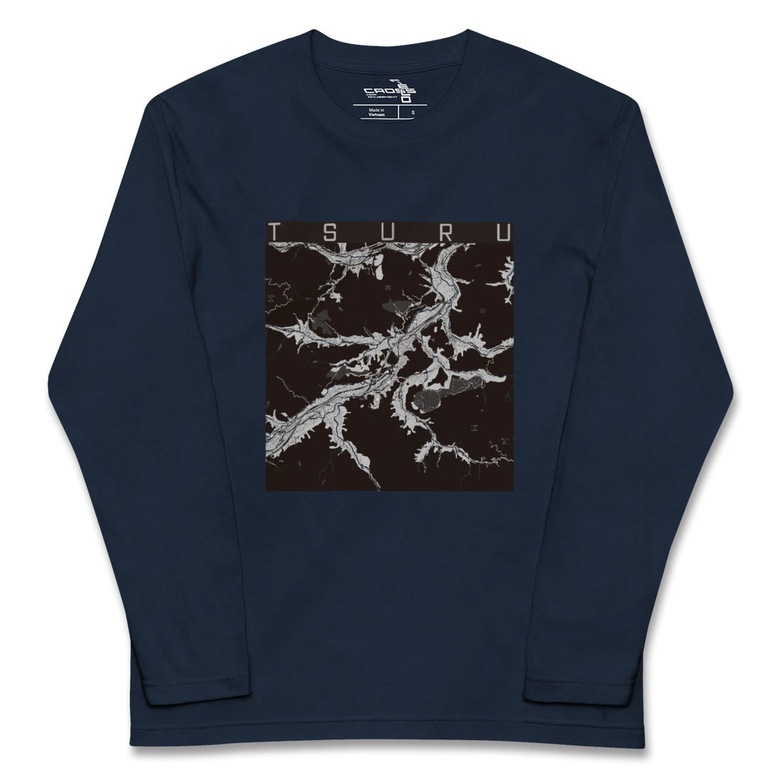 【都留(山梨県)】地図柄ロングスリーブTシャツ